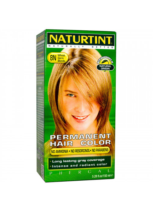 Naturtint, Permanent Hair Color, 8N Wheat Germ Blonde, 5.28 fl oz (150 ml)