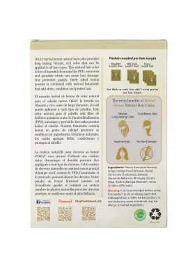 Okay Pure Naturals, Herbal Henna Natural Hair Color, Light Brown,  2 oz (56.7 g)
