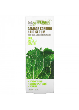 Petal Fresh, SuperFoods, Damage Control Hair Serum, Kale, Omega 3 & Keratin, 2 fl oz (60 ml)