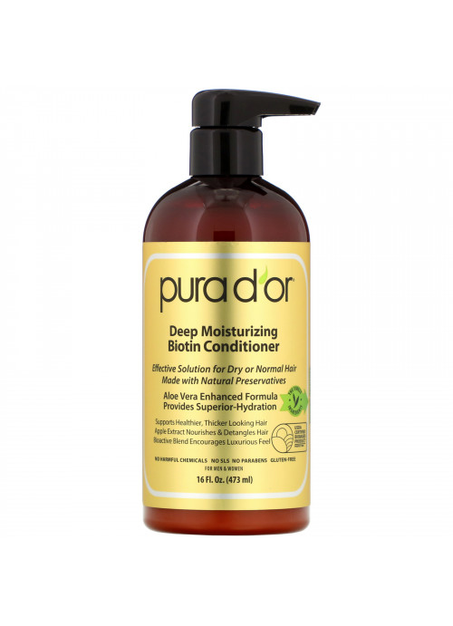 Pura D'or, Deep Moisturizing Biotin Conditioner, 16 fl oz (473 ml)