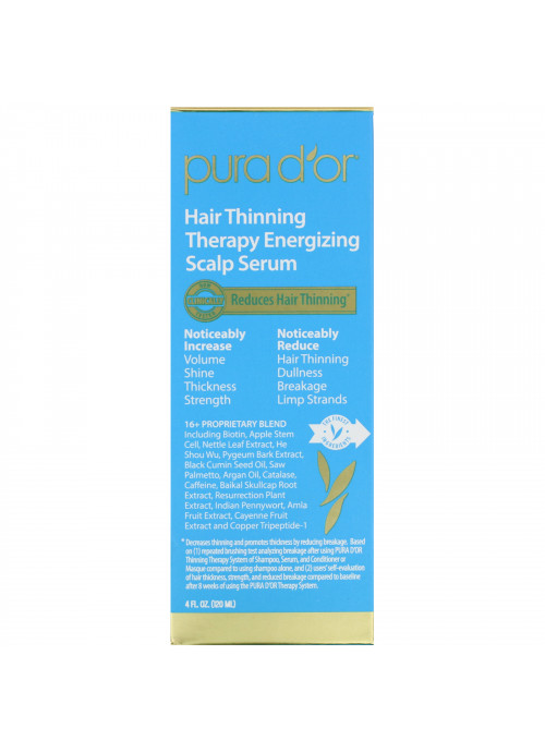 Pura D'or, Hair Thinning Therapy Energizing Scalp Serum, 4 fl oz (120 ml)