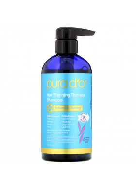 Pura D'or, Hair Thinning Therapy Shampoo, Lavender Vanilla, 16 fl oz (473 ml)
