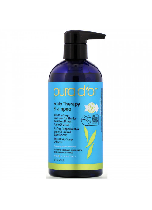 Pura D'or, Scalp Therapy Shampoo, 16 fl oz (473 ml)