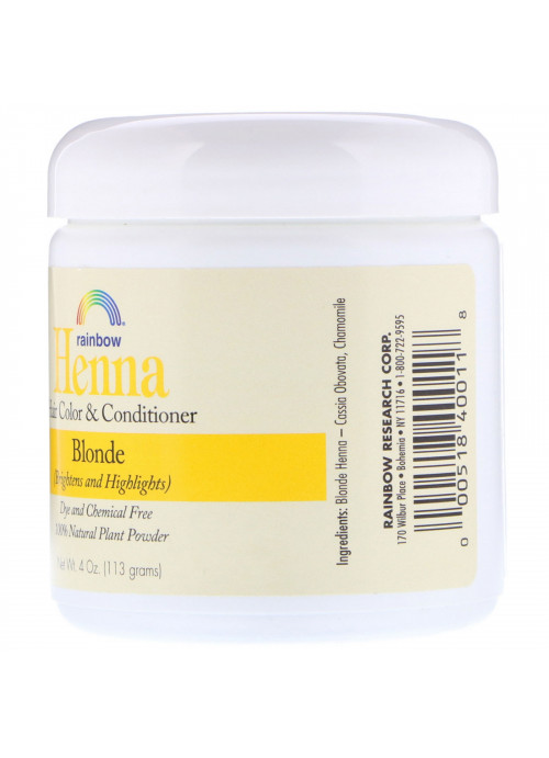 Rainbow Research, Henna, Hair Color and Conditioner, Blonde, 4 oz (113 g)