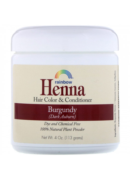 Rainbow Research, Henna, Hair Color and Conditioner, Burgundy (Dark Auburn), 4 oz (113 g)