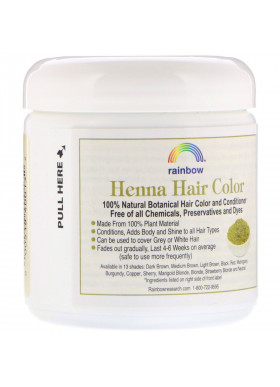 Rainbow Research, Henna, Hair Color and Conditioner, Light Brown, 4 oz (113 g)