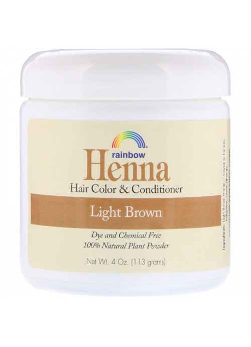Rainbow Research, Henna, Hair Color and Conditioner, Light Brown, 4 oz (113 g)
