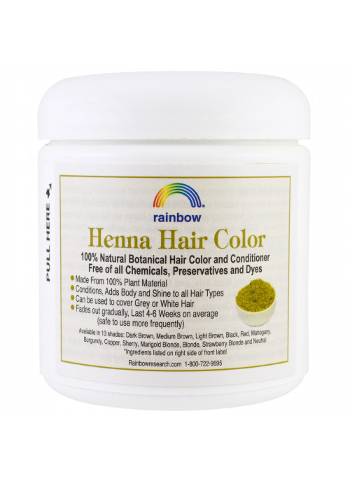 Rainbow Research, Henna, Hair Color and Conditioner, Medium Brown (Chestnut), 4 oz (113 g)