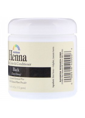 Rainbow Research, Henna, Hair Color & Conditioner, Black, 4 oz (113 g)