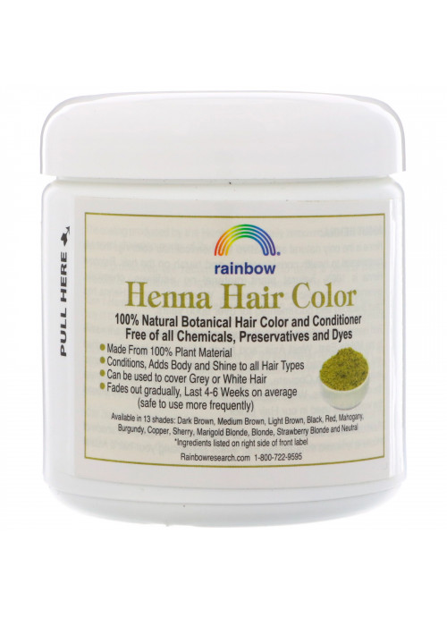 Rainbow Research, Henna, Hair Color & Conditioner, Dark Brown (Sable), 4 oz (113 g)