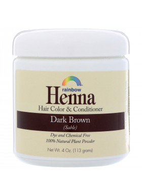 Rainbow Research, Henna, Hair Color & Conditioner, Dark Brown (Sable), 4 oz (113 g)