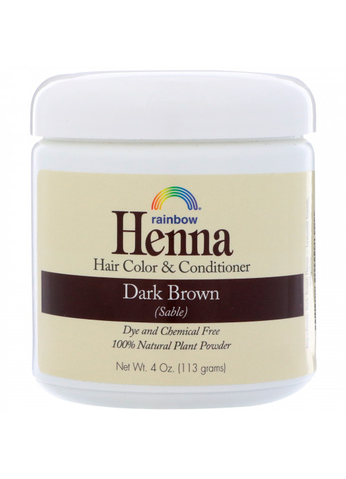 Rainbow Research, Henna, Hair Color & Conditioner, Dark Brown (Sable), 4 oz (113 g)
