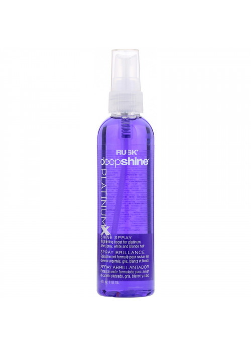 Rusk, Deepshine, Platinum X, Shine Spray, 4 fl oz (118 ml)