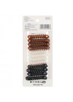 Scunci, Dent-Free Hold Spirals, Wristie + Hair Tie, 12 Pieces