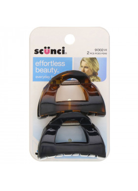 Scunci, Effortless Beauty, Clutch Jaw Clips, 2 Pieces