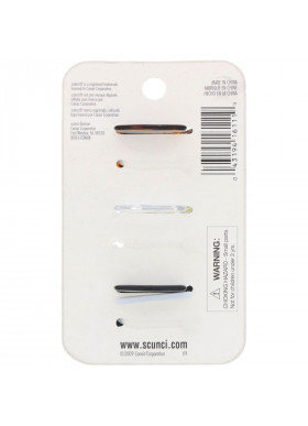 Scunci, Effortless Beauty, Jaw Clips, Assorted Colors, 3 Pieces