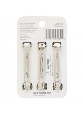 Scunci, Effortless Beauty, Matte Barrettes, 3 Pieces