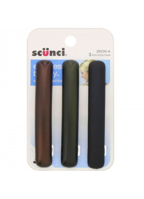 Scunci, Effortless Beauty, Matte Barrettes, 3 Pieces