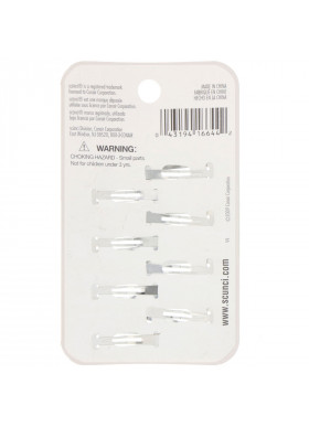 Scunci, Effortless Beauty, Snap Hair Clip, Black & Brown, 8 Pieces