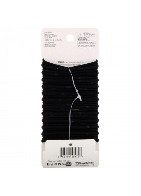 Scunci, No Damage Elastics, Assorted Sizes, 36 Pieces