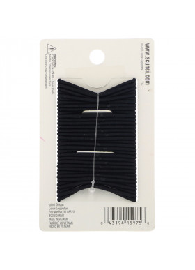 Scunci, No Damage Elastics, Comfortable, All Day Gentle Hold, Black, 34 Pieces