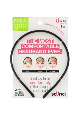 Scunci, No Slip Grip, Bendable Headband, 1 Piece