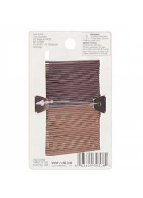 Scunci, No Slip Grip, Color Match Bobby Pins, Brunette, 50 Pieces