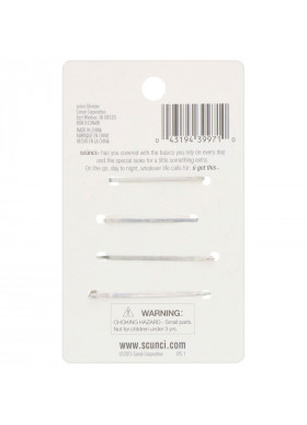 Scunci, Real Style, Spotlight Stone Bobby Pins, 4 Pieces