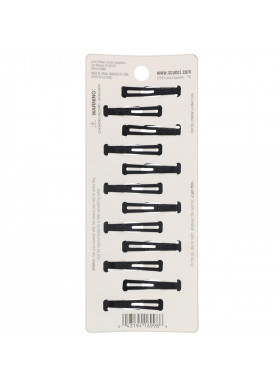 Scunci, Snap Hair Clip, Black, 12 Pieces