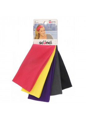 Scunci, Summer Headwraps, Assorted Colors, 5 Pieces
