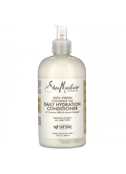 SheaMoisture, 100% Virgin Coconut Oil, Daily Hydration Conditioner, 13 fl oz (384 ml)