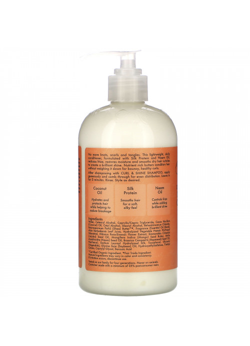 SheaMoisture, Curl & Shine Conditioner, Coconut & Hibiscus, 13 fl oz (384 ml)