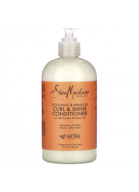 SheaMoisture, Curl & Shine Conditioner, Coconut & Hibiscus, 13 fl oz (384 ml)