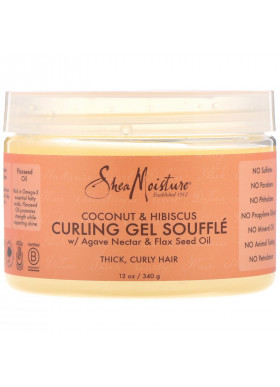 SheaMoisture, Curling Gel Souffle, Coconut & Hibiscus, 12 oz (340 g)