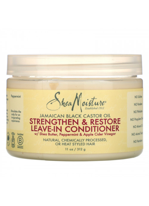 SheaMoisture, Jamaican Black Castor Oil, Strengthen & Restore Leave-In Conditioner, 11 oz (312 g)