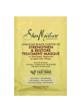 SheaMoisture, Jamaican Black Castor Oil, Strengthen & Restore Treatment Masque, 2 oz (57 ml)