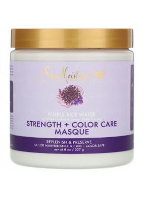 SheaMoisture, Purple Rice Water, Strength + Color Care Masque, 8 oz (227 g)
