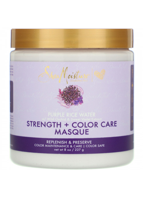SheaMoisture, Purple Rice Water, Strength + Color Care Masque, 8 oz (227 g)