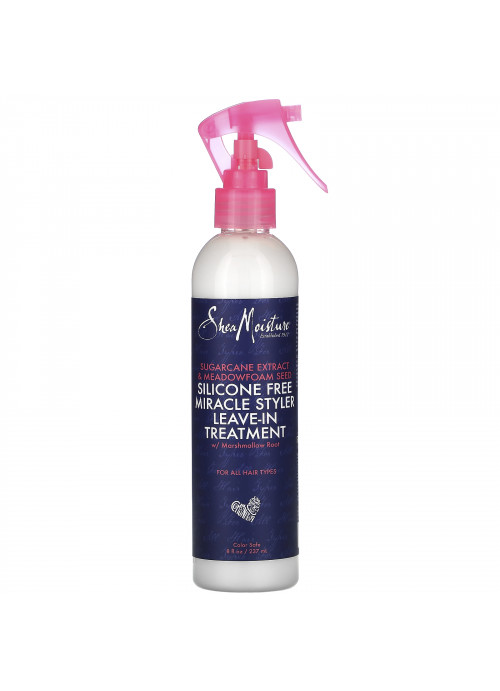 SheaMoisture, Silicon Free Miracle Styler Leave-In Treatment, Sugarcane Extract & Meadowfoam Seed, 8 fl oz (237 ml)