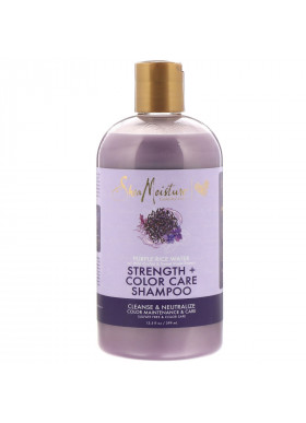 SheaMoisture, Strength + Color Care Shampoo, Purple Rice Water, 13.5 fl oz (399 ml)