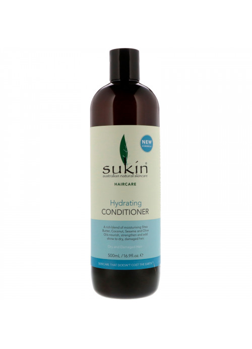 Sukin, Hydrating Conditioner, Dry and Damaged Hair, 16.9 fl oz (500 ml)
