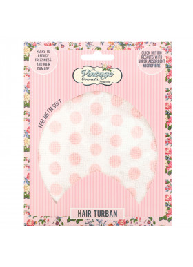 The Vintage Cosmetic Co., Hair Turban, Pink Polka Dot, 1 Count