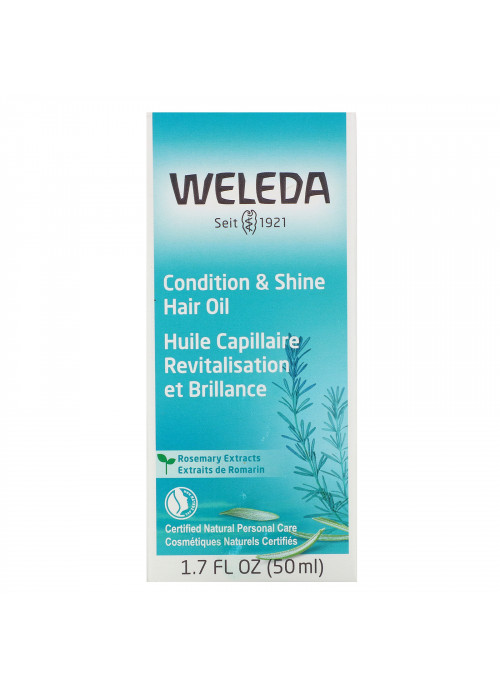 Weleda, Condition & Shine Hair Oil, Rosemary Extracts, 1.7 fl oz (50 ml)