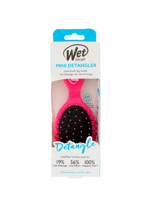 Wet Brush, Mini Detangler Brush, Pink, 1 Brush
