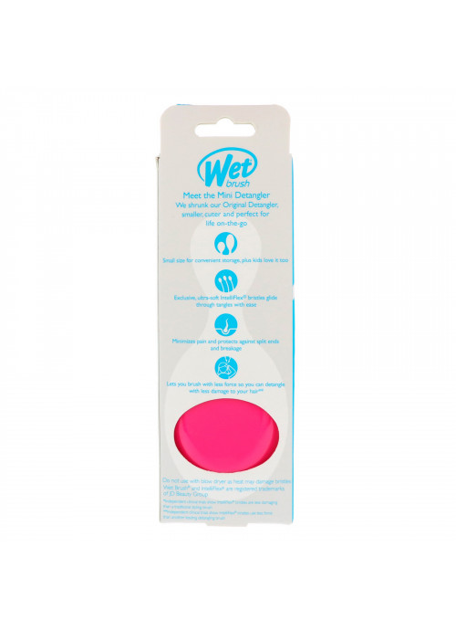 Wet Brush, Mini Detangler Brush, Pink, 1 Brush