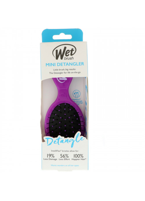 Wet Brush, Mini Detangler Brush, Purple, 1 Brush