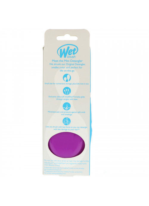 Wet Brush, Mini Detangler Brush, Purple, 1 Brush