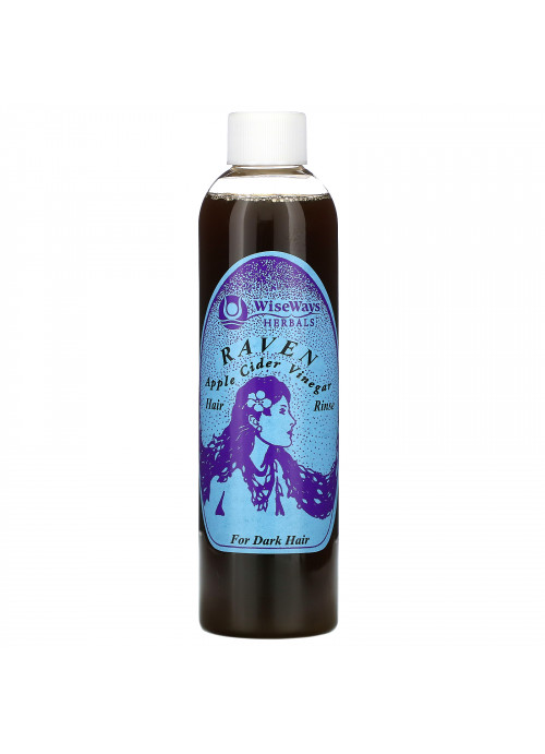 WiseWays Herbals, Raven, Apple Cider Vinegar Hair Rinse, For Dark Hair, 8 oz (236 ml)