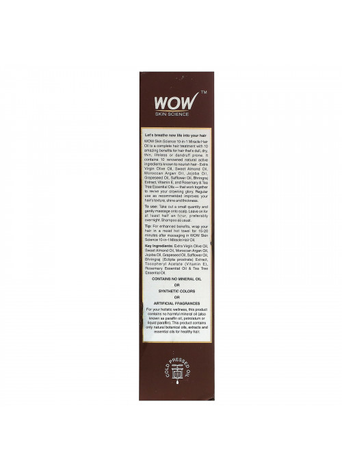 Wow Skin Science, 10 in 1 Miracle Hair Oil, 6.8 fl oz (200 ml)