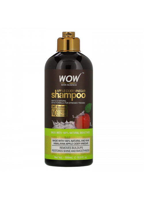 Wow Skin Science, Shampoo, Apple Cider Vinegar, 16.9 fl oz (500 ml)